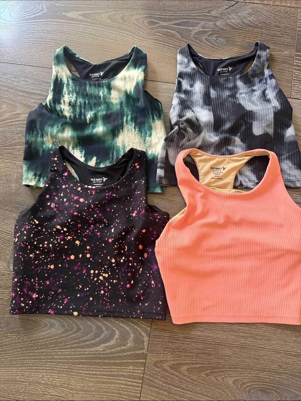 Four Old Navy Active Powersoft Tank Tops